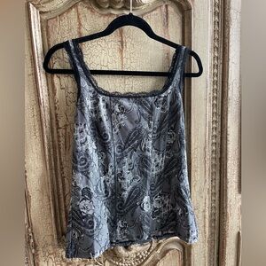White House Black Market Paisley Tank